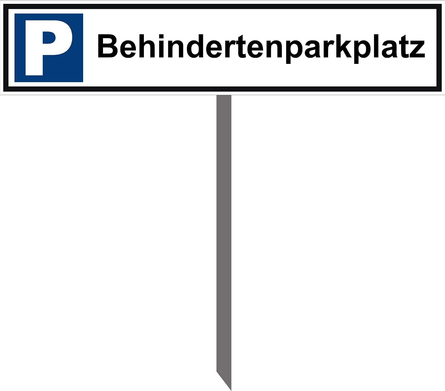 Parkplatzschild "Arzt" - 52x11 Cm, Mit 75 Cm Einschlagpfosten & Montagematerial - Aus Stabilem Aluminiumverbund