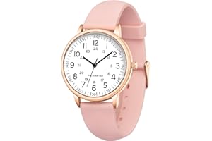IBSO Women Watch for Nurse Easy to Read Dial Wristwatches Silicone Band Watches Second Hand and 24 Hour Nurse Watches