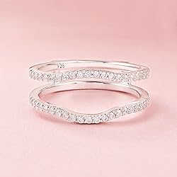 SHELOVES Curved Ring Guard Enhancer Cubic Zirconia