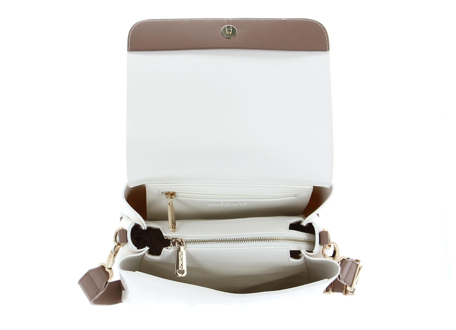 Valentino Alexia Crossbody Bag Bianco/Cuoio