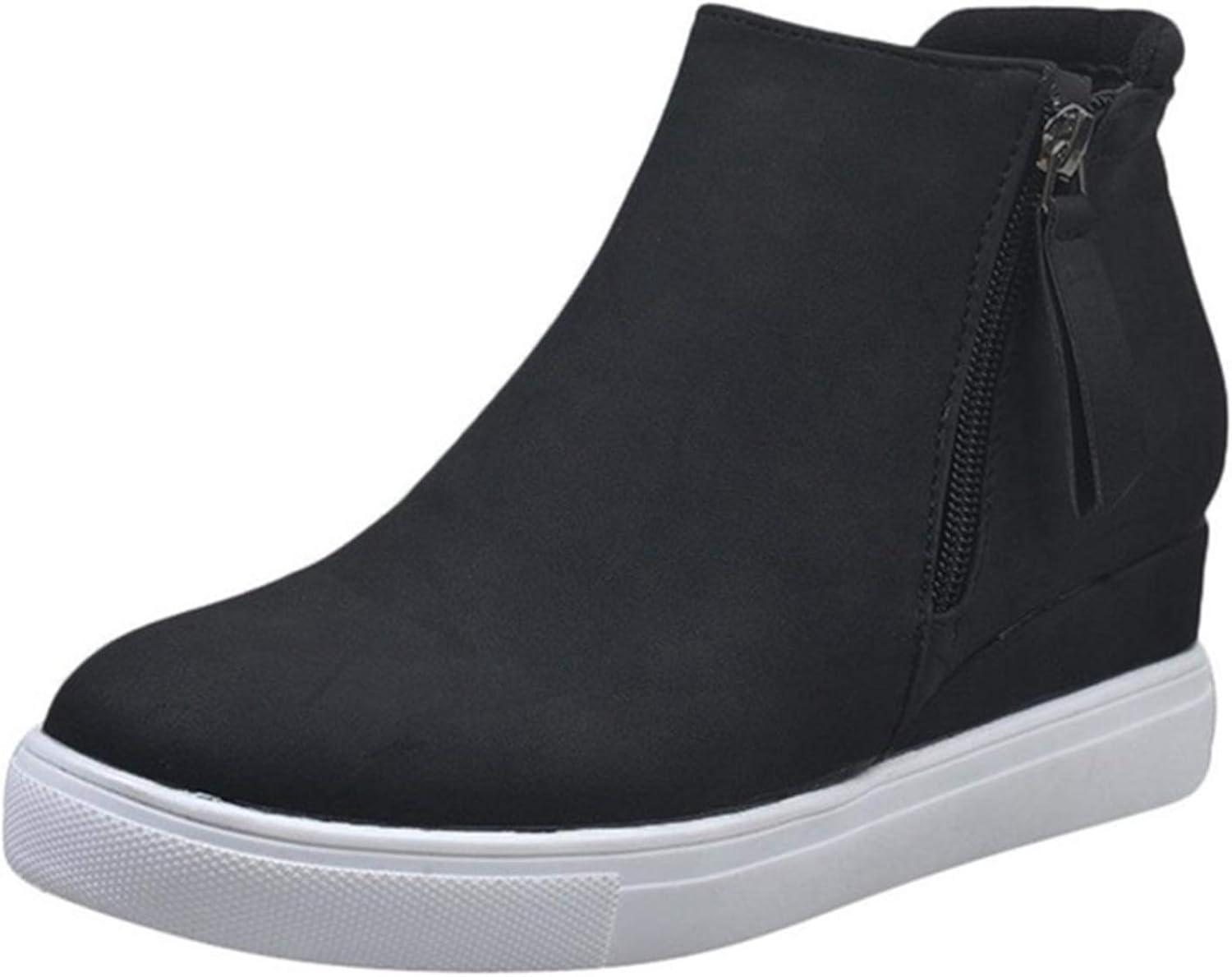 Women Hidden Wedge Sneakers Comfortable Breathable Platform High Top