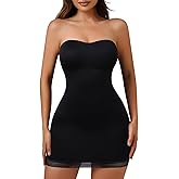 USEASY Shapewear Slip Dress for Women Under Dress Seamless Tummy Control Slip Dress Plus Size Smoothing Cami Dress Slips