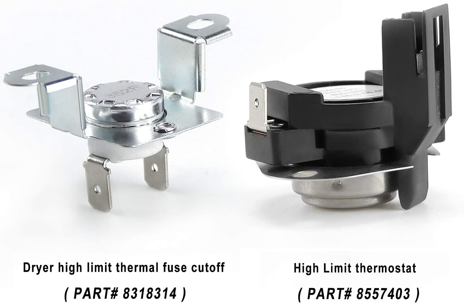 280148 Thermal Cut Off Kit Includes 8557403 Thermostat & 8318314 Thermal Fuse-Replaces 280148VP 1175772 AP3874047 PS991443 EAP991443 by AMI PARTS