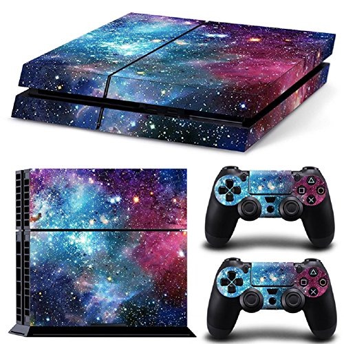 MATTAY PS4 Whole Body Vinyl Skin Sticker Decal Cover for Playstation 4 System Console and Controllers - Starry Galaxy