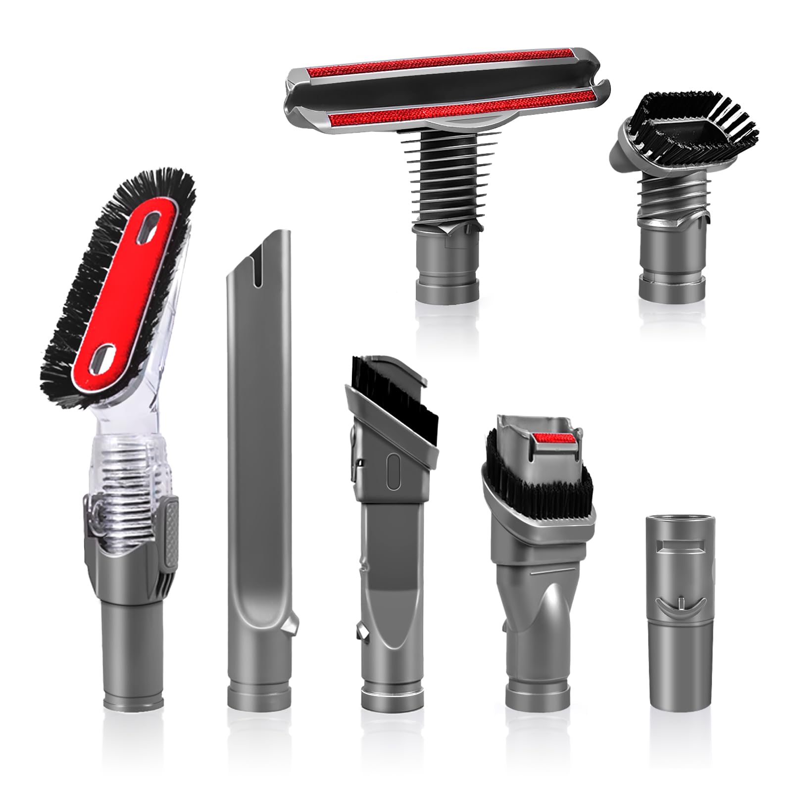 KEEPOW 7 Pcs Home Cleaning Up Tools Kit Vacuum Brush Head Attachments Replacement for Dyson V6 DC16 DC24 DC34 DC35 DC56 DC58