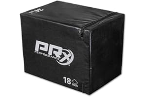 PRx Performance 3-in-1 Plyo Boxes, Plyometric Jump Training and Conditioning Box for All Athletes Soft Foam 16"/18"/24", Soft Foam 20"/24"/30" and, Wood 20"/24"/30"