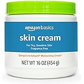 Amazon Basics Ultra Moisturizing Skin Cream for Dry &amp; Sensitive Skin, Dermatologist Tested, Fragrance Free, 16 Ounce, 1 Pound (Pack of 1) (Previously Solimo)