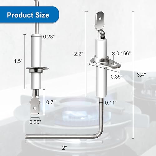 Hunter-wish SEN01114 Flame Sensor for Trane Furnace Flame Sensor Igniter  Sensing Rod for Trane XR80 XR90 XB8