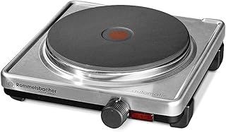 ROMMELSBACHER Automatik Einzelkochplatte AK 2099/E - Gehäuse aus Edelstahl, Gussheizplatte 180 mm - 2000 Watt