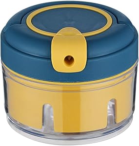 Manual Garlic Chopper, Manual Fruit Vegetable Chopper, Portable Food Processor, Hand Pull Food Cutter Grinder, Garlic Ginger Shredder Tool