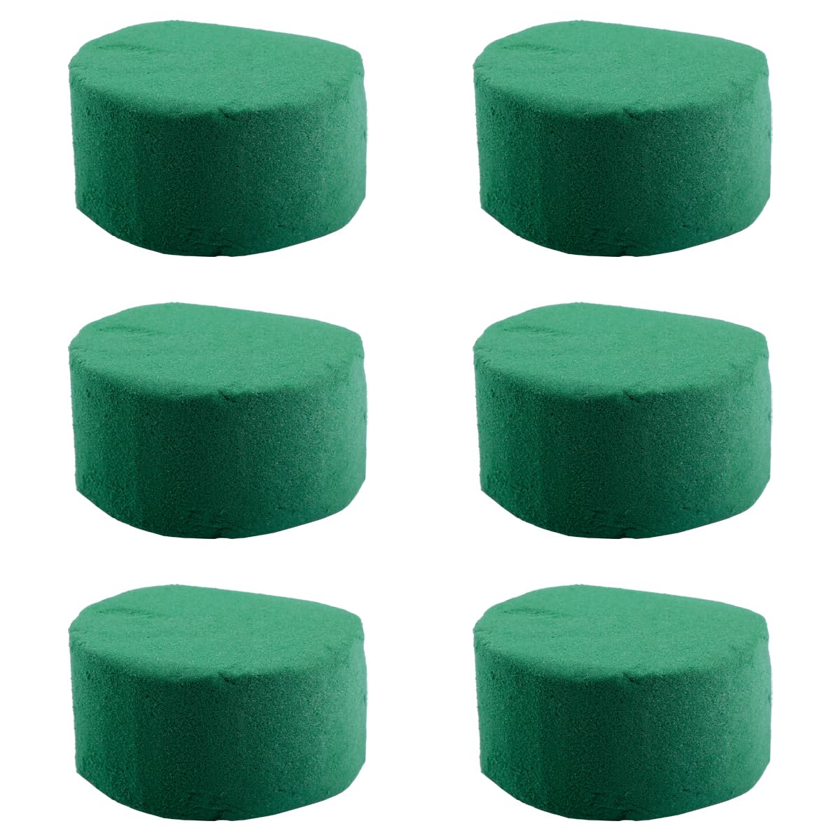 GroveEss 6 PCS Floral Foams,Cylinder Flowers Foam Blocks for Artificial Flowers,Flower Foam Sponges Bricks DIY Accessories for Arts Crafts Projects Home Office Party Wedding Decorations(Green)