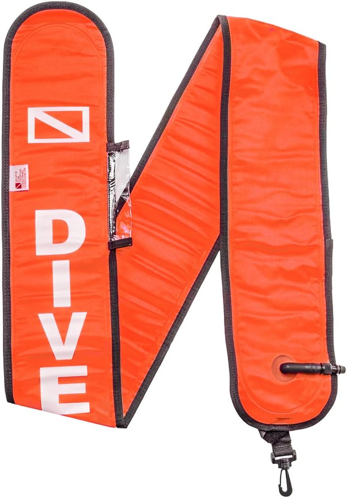 Weight Innovative Scuba Pop Up Marker Buoy 75 of Line and Velcro Strap