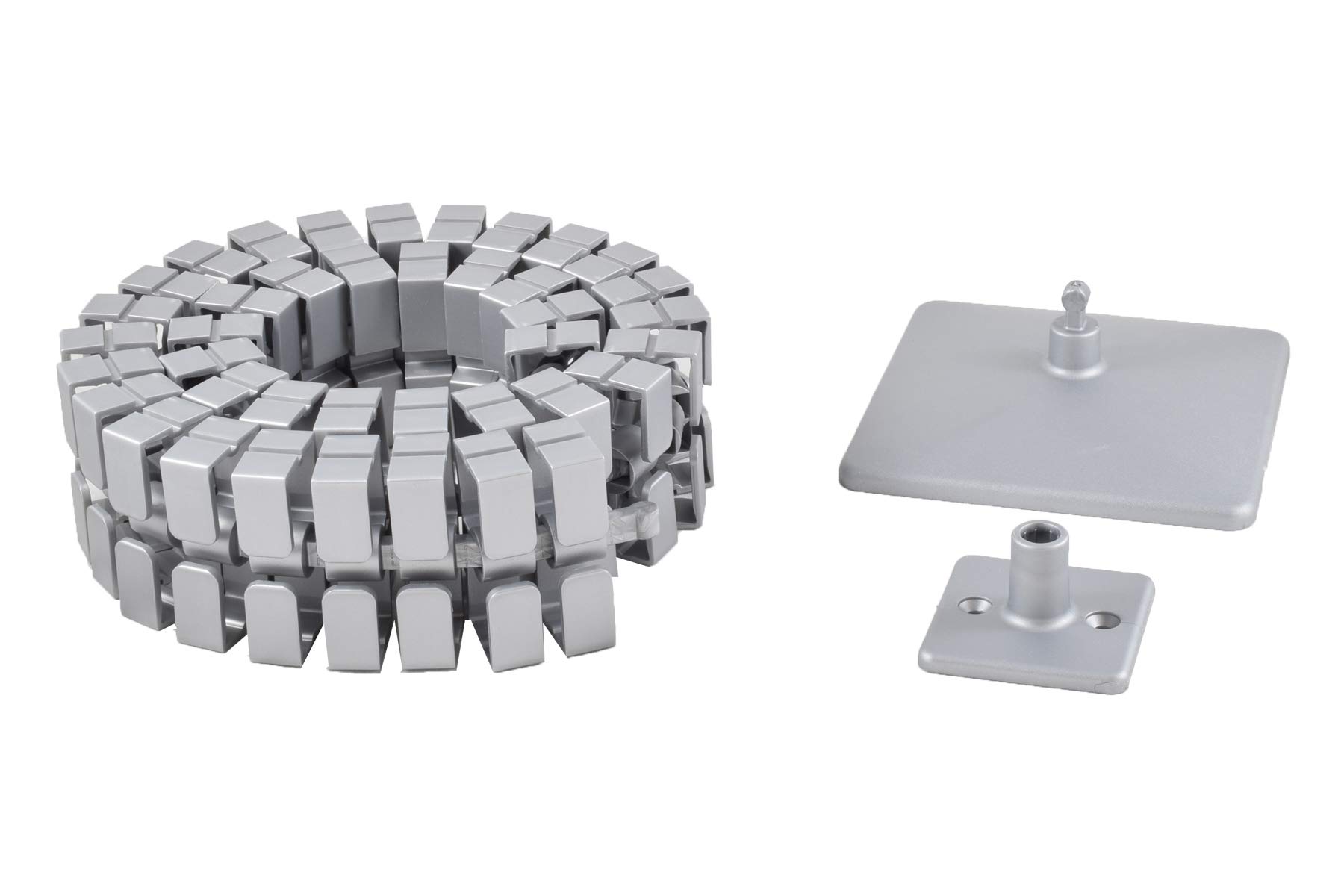 Cable guide square Cuba 1, length: 1254 mm, cable tube, made in Germany by Oskar Lehmann, silver