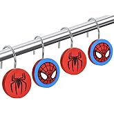 CTOHN 12-Piece Spider Shower Curtain Hooks for Bathroom | Decorative Shower Curtain Hooks, Stainless Steel Shower Hangers Rings