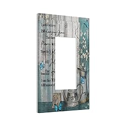 Vintage Teal Butterfly Inspirational Quotes Wood