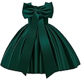 6M-8T Baby Girl Big Bowknot Birthday Pageant Dress Toddler Party Tutu Gown Baptism Dresses