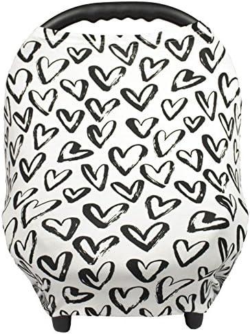 Breastfeeding Cover ? Nursing Cover Scarf - Infant Car Seat Canopy Shopping Cart Stroller Carseat Covers for Girls and Boys - Hearts - Love