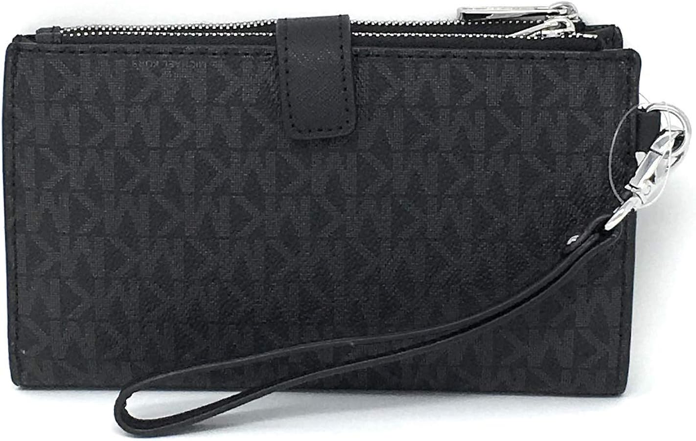 Michael Kors Jet Set Double Zip Wristlet Black PVC - Image 3