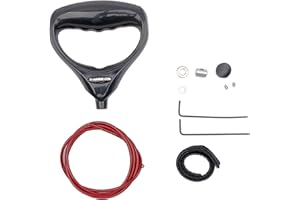 T-H Marine G-Force Handle - Heavy-Duty Trolling Motor Replacement with Cushioned Grip, Reliable Lift and Release System, Durable Nylon Jacketed Cable for Serious Anglers - Black