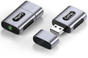 Vevavi Wireless CarPlay Adapter for iPhone, 3X Faster Auto-Connect, No Lag, Plug & Play with Bluetooth 4 & WiFi 6, Mini Dongle, Includes USB & USB-C Extension Cable, Stable Wireless Conversion