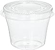 Polar Ice Dessert Cups/Hard Plastic Souffle Beverage Cups with Lids, 5-Ounce, Translucent, 50-Pack