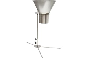 INTBUYING Stainless Steel Powder Paste Liquid Granule Dispenser Funnels with Support Stand Feeding Hopper Stainless Steel Fun