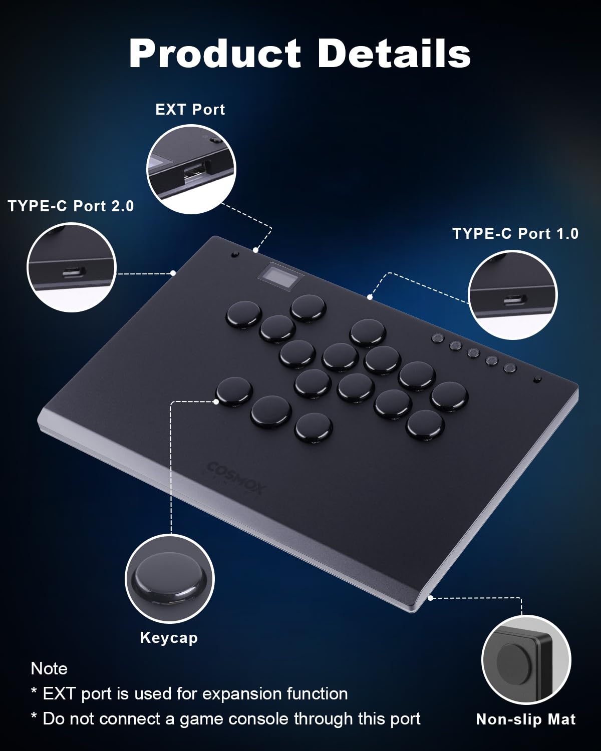 Haute42 Leverless Controller Arcade Stick: Aluminum Leverless Arcade Stick M Ultra with Lock Button & RGB Lighting, Arcade Controller Street Fight for PC/PS3/PS4/Switch Game,Low-Profile Switch Arcade Stick Support Hot Swap & SOCD