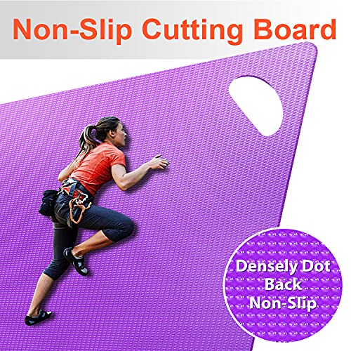 ExtraThick Plastic Cutting Boards for Kitchen Dishwasher Safe NonSIip