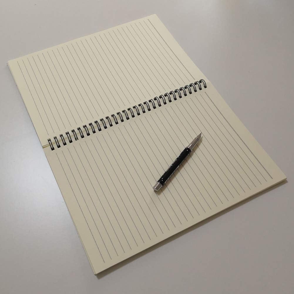 YUREE B5 Spiral Notebook Lined, Spiral Ruled Journal with Hard Kraft Cover, 70 Sheets (140 Pages), 10.3" x 7.2", 3-Pack, Brown : Office Products
