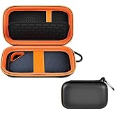 GWCASE SSD Case for SanDisk Extreme PRO/Extreme Portable SSD 500GB-4TB | Hard shell with partition, strap and mesh pocket; also fits Crucial X8 for organized travel storage Case Only- Orange Zipper