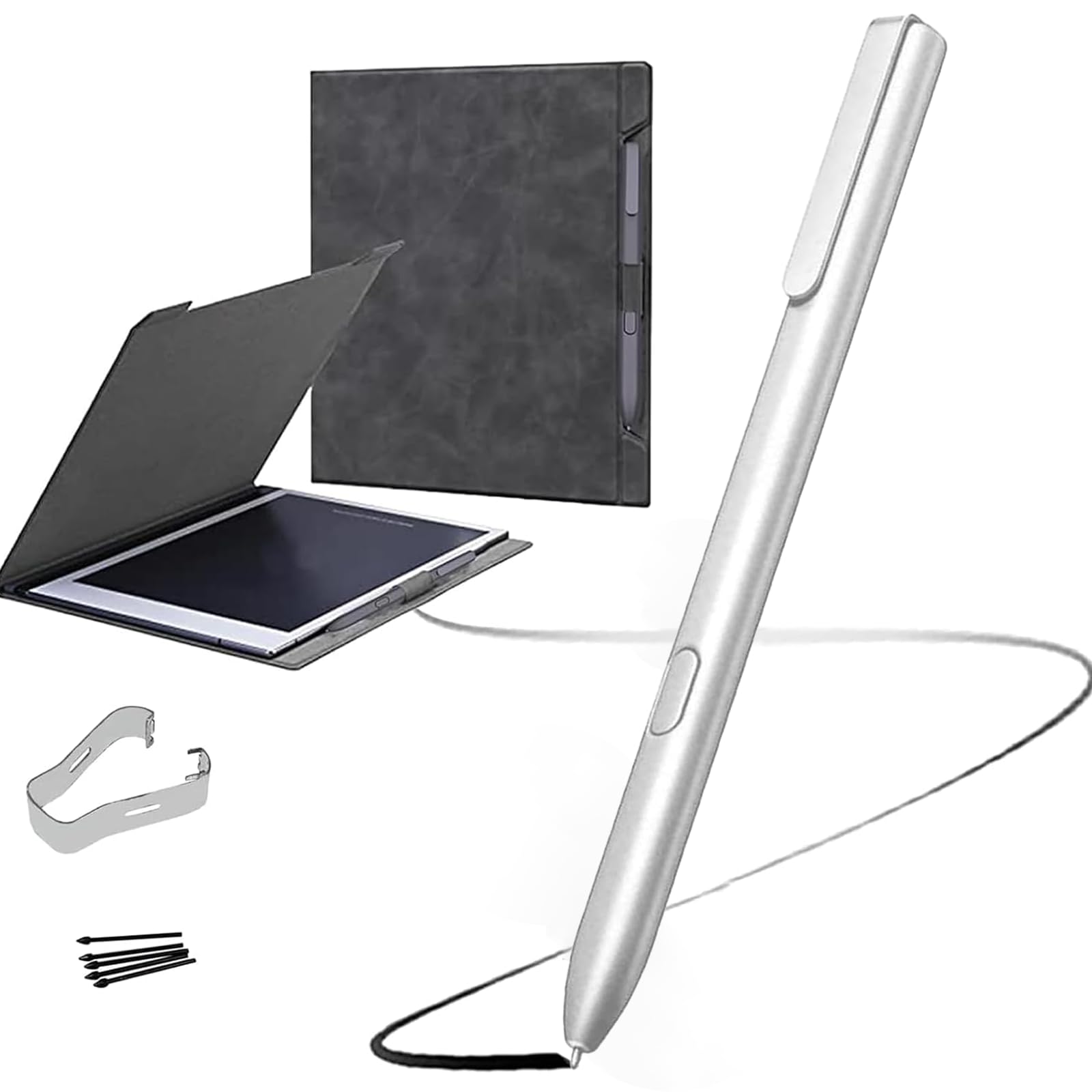 Stylus for Marker Pen 2 Compatible with Remarkable 1/2 Tablet Notebook, Stylus for Marker Pen Replacement,No Charging Needed/Setup (Silver)