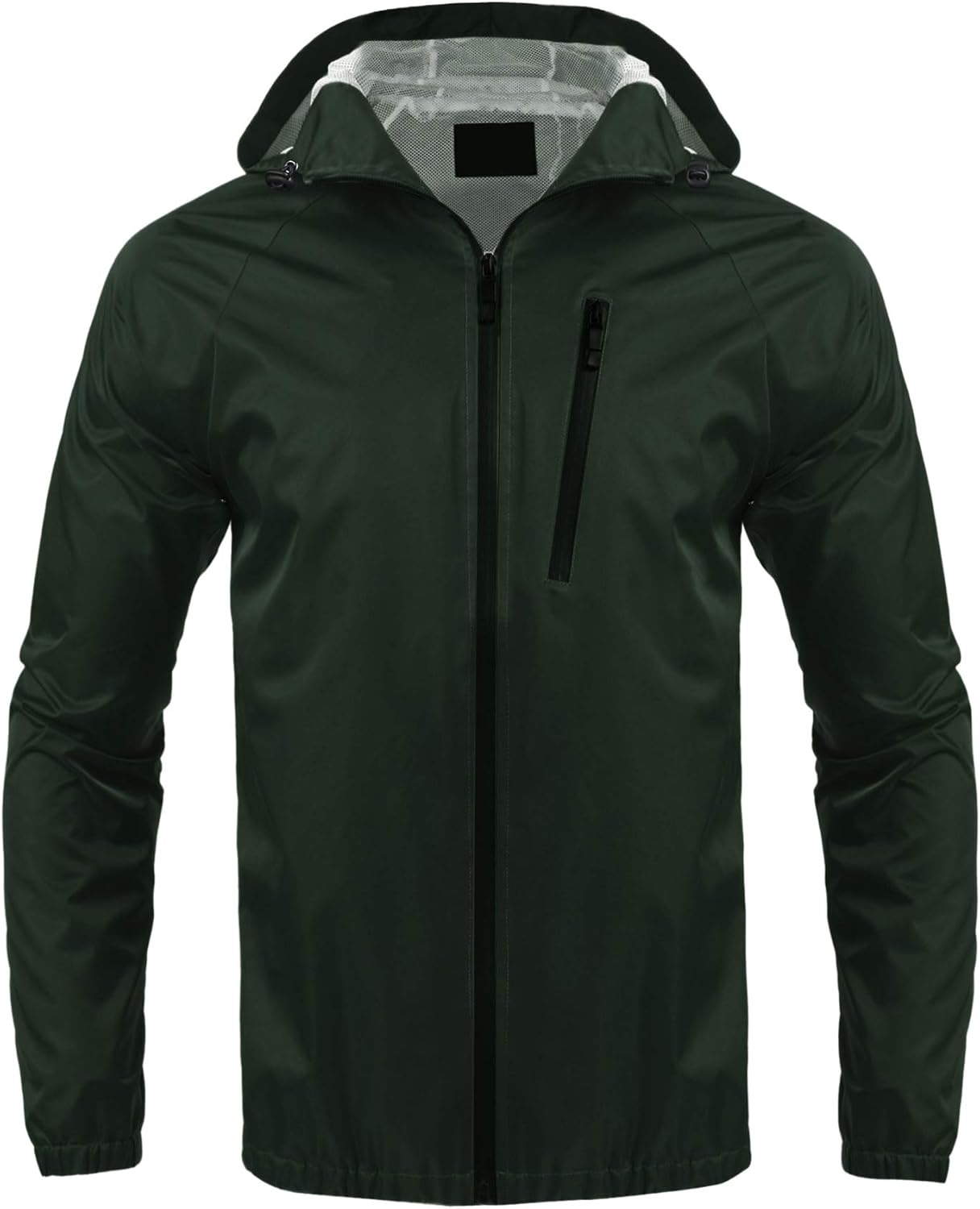 JINIDU Men's Packable Rain Jacket Hood Lightweight Waterproof Raincoat for Cycling Camping Travel