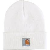 Carhartt Unisex Kids Knit Beanie Cuff Hat, Marshmallow (Youth), 4T-10/12