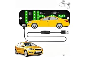 FYPHJKT USB LED Light Sign for Drivers,Windshield Taxi Sign with Scrolling Display, Easy Suction Cup Installation for Cars, Trucks, SUVs
