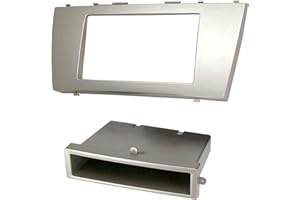 Scosche TA2058B Single or Double DIN Radio Installation Dash Kit Compatible with Select 2007-2011 Toyota Camry - 1 or 2 DIN Aftermarket Car Stereo Install Kit Radio Bracket - See Fit Guide in Images