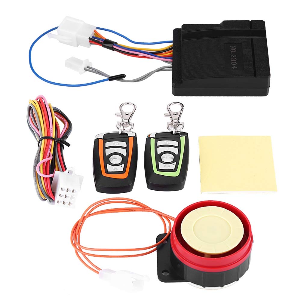 Motorcycle Anti Theft Security Alarm System, 12V Universal, 125dB, Remote Control Engine Start for Motorbike Scooter