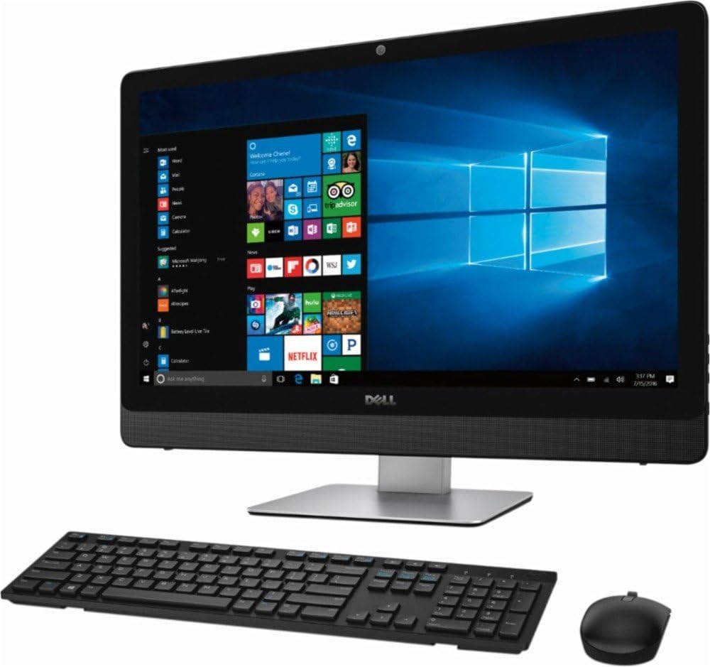 Dell Inspiron 5000 All-in-One 23.8" FHD Touchscreen Flagship Premium Adjustable Stand Desktop | Intel Core i7-7700T Quad-Core | 12GB | 1TB | Wireless Keyboard and Mouse | DVD/CD Burner | Windows 10