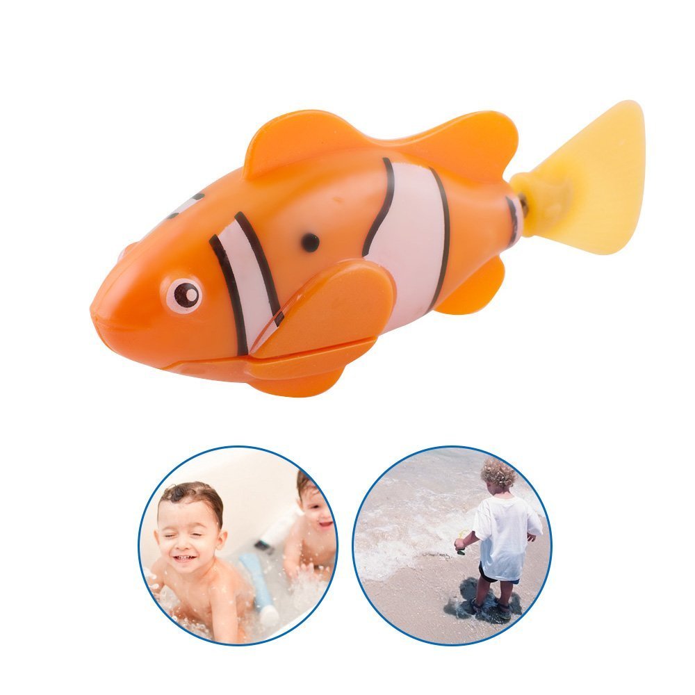 Denshine Piscine Robots Poissons Activés dans l\'eau Magical Enfants Cadeau Jouet electronique Enfants lot de 4
