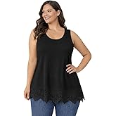 Epic MMA Gear Women's Sleeveless Flowy Tunic Top - Long Length Lace Hem, Loose Fit Tank for Leggings