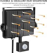 Aomeya 50W LED Flood Light with PIR Motion Sensor IP66 Outdoor Security view 4