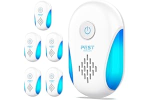DOS VECES Upgraded Ultrasonic Pest Repeller 6 Packs,2024 Indoor Pest Repellent, Electronic Plug in Pest Control for Mosquito, Bugs,Roach, Ant, Rodent, Mouse, Spider Repellent for House, Warehouse, Garage