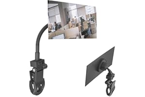 CLIFOD Desk Security Mirror for Office Cubicle, Clip on Mirror for Computer Monitor to See Behind You, Small Convex Rear View for Personal Safety, Lash Extension, Cabinet