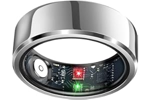 CELESTAURA Smart Ring Health Tracker, Sleep Tracker Ring with Heart Rate, Waterproof Fitness Ring for Activity Monitoring/Steps/Distance/Calories, Air Gestures, Up to 7-Day Battery, for iOS Android (Silver,#10)