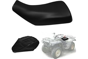 Kistrba Seat Cover Compatible with Honda TRX350 Rancher 2000-2006 and Honda TRX400 Rancher 2004-2006, Heavy Duty Leather ATV Seat Cover Replacement, Black