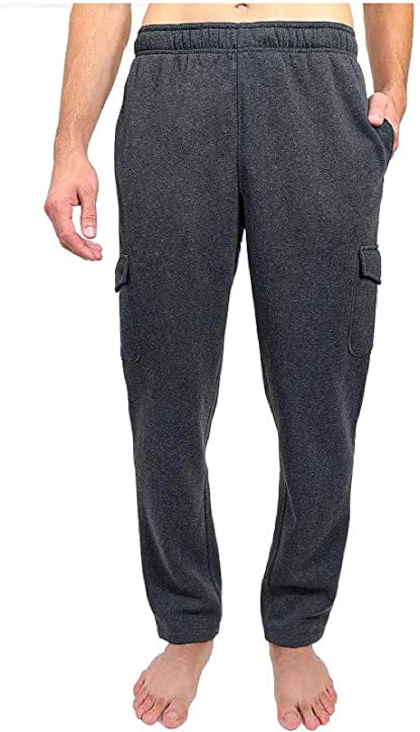 Members Mark Men's Ultimate Fleece Cargo Pant Medium Grey at Amazon Men