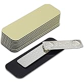 Name Tag/Badge Blanks - 10 Pack - Brushed Gold 1" X 3", Round Corners, Magnetic Backing