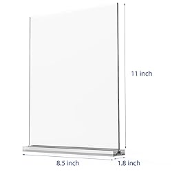newnewshow Acrylic Sign Holder 8.5x11 Inch 6 Pack