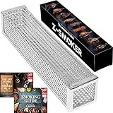 Carpathen Pellet Smoker Tube 12" Stainless Steel | 5 Hours of Additional Billowing Cold Smoke for All Electric, Gas, Charcoal Grills or Smokers | Ideal for Smoking Cheese, Fish, Pork, Beef, Nuts