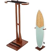 JUSTOOP Surfboard Stand Racks, Sturdy Surfboard Racks Standing with Floor-Standing Design,Stand Shortboard and Longboard Organizer, Beech Wood, 1PCS