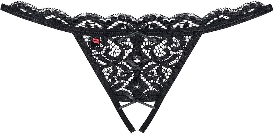 string noir dentelle